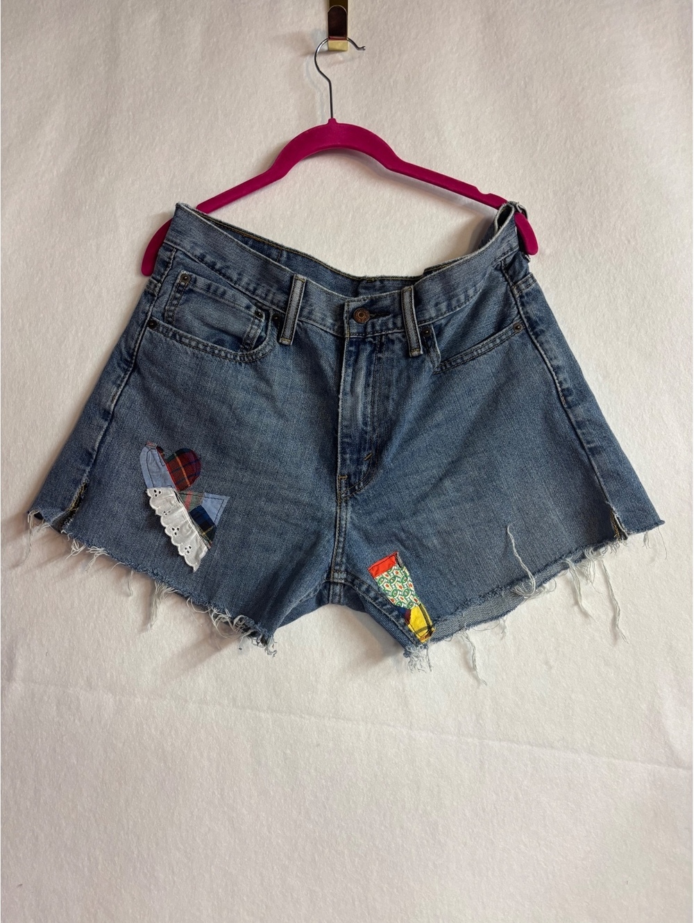 Levi's 569 Denim Shorts with Patchwork Details Size W31 L30
